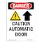 Signmission Safety Sign, OSHA Danger, 10" Height, Caution Automatic, Portrait OS-DS-D-710-V-2250 - alternate 1